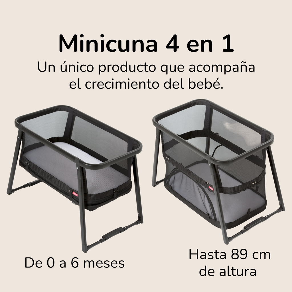 Minicuna evolutiva transpirable 4 en 1 Somnia Fresh