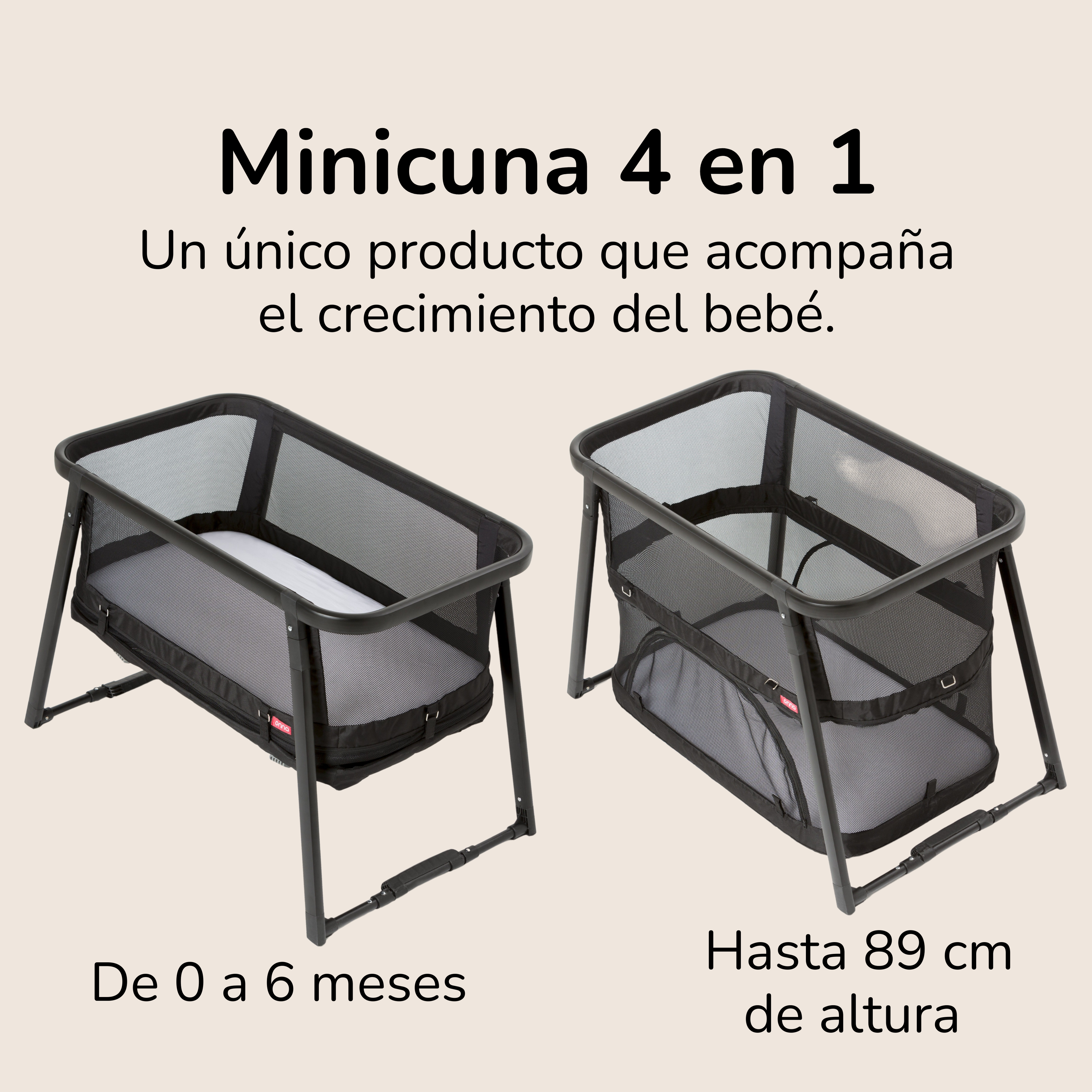Minicuna evolutiva transpirable 4 en 1 Somnia Fresh